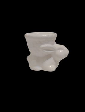 🆕 White Ceramic Bunny Kitchen Sink Ring Holder